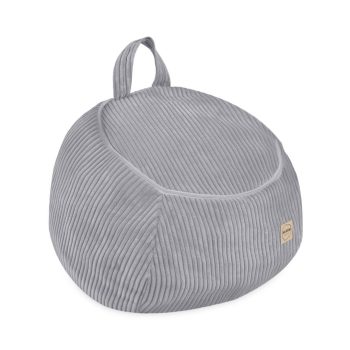 Plush Nest Vrećica Za Pohranu Igračaka I Plišanih Igračaka, Dječji Puf, Siva, Vrhunski Kord, Mini 7
