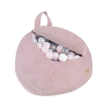 Plush Nest Vrećica Za Pohranu Igračaka I Plišanih Igračaka, Dječji Puf, Svijetlo Ružičasta, Vrhunski Kord, Mini 6