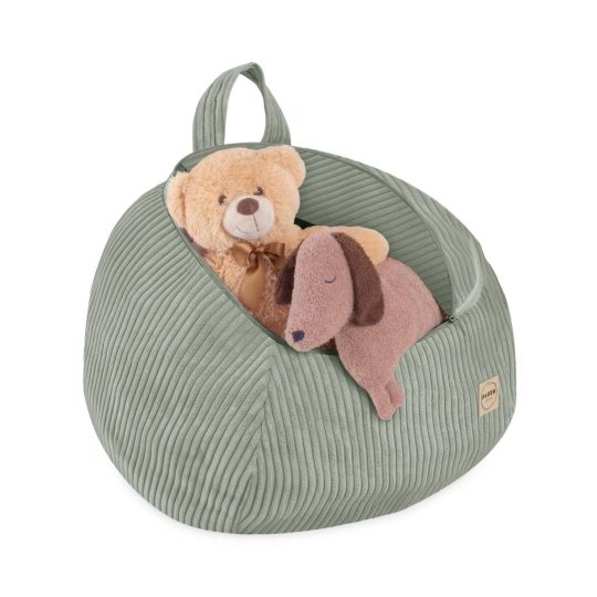 Plush Nest Vrećica Za Pohranu Igračaka I Plišanih Igračaka, Dječji Puf, Zelena, Vrhunski Kord, Mini 1