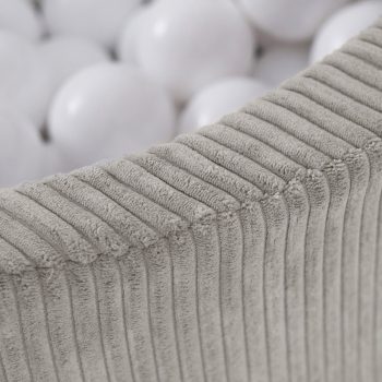Plush Nest Bazen S Lopticama, Bež, Okrugli, Vrhunski Kord, 90x30, 200 Loptica: Biserna, Plava, Zlatna 2