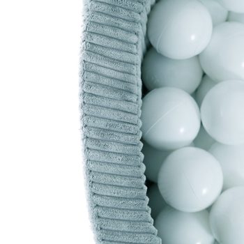 Plush Nest Bazen S Lopticama, Plavi, Okrugli, Vrhunski Kord, 90x30, 200 Loptica: Biserna, Svijetloplava, Zlatna 8