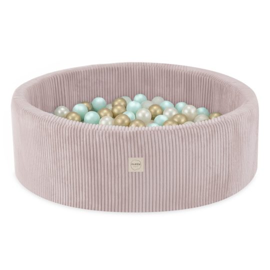 Plush Nest Bazen S Lopticama, Svijetlo Ružičasta, Okrugla, Vrhunski Kord, 90x30, 200 Loptica: Biserna, Mint, Zlatna 1