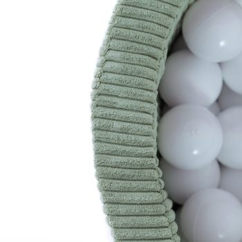 Plush Nest Bazen S Lopticama, Zeleni, Okrugli, Vrhunski Kord, 90x30, 200 Loptica: Biserna, Svijetloplava, Zlatna 7