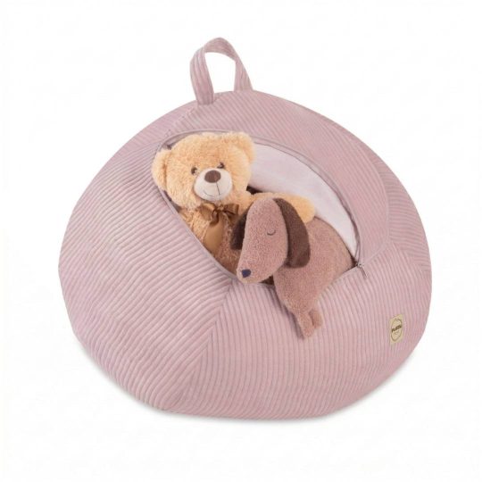 Plush Nest Igračka I Torba Za Navlaku Za Plišanu Igračku, Dječji Puf, Svijetlo Ružičasta, Vrhunski Kord 1