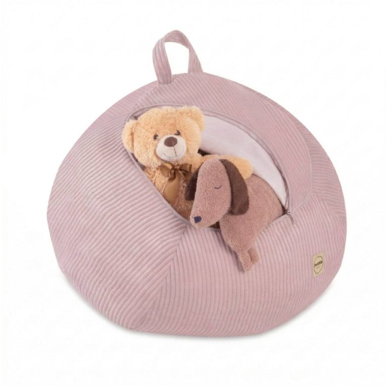Plush Nest Igračka I Torba Za Navlaku Za Plišanu Igračku, Dječji Puf, Svijetlo Ružičasta, Vrhunski Kord 1