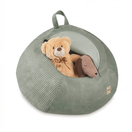 Plush Nest Igračka I Torba Za Navlaku Za Plišanu Igračku, Dječji Puf, Zelena, Vrhunski Kord 1