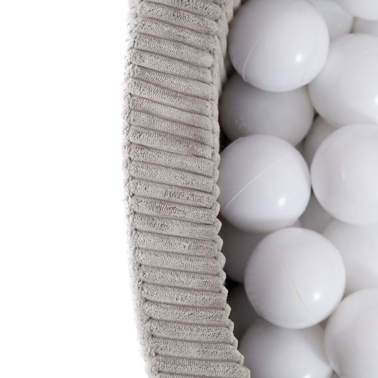 Plush Nest Okrugli Dječji Bazen 90x30 S Lopticama (200 Loptica: Biserna, Zlatna, Mint), Bež, Vrhunski Boja 7