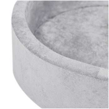 Plush Nest Okrugli Dječji Bazen 90x30 S Lopticama (200 Loptica: Biserne, Srebrne), Siva, Vrhunski šenil 10