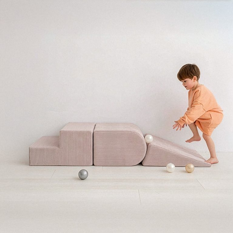 Plush Nest Pjenasti Trokut Za Dječji Suhi Bazen, Sivi, Vrhunski Kord 2