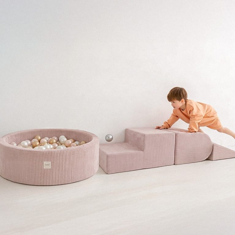 Plush Nest Pjenasti Trokut Za Dječji Suhi Bazen, Sivi, Vrhunski Kord 3