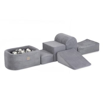 Plush Nest Pjenasti Trokut Za Dječji Suhi Bazen, Sivi, Vrhunski Kord 6