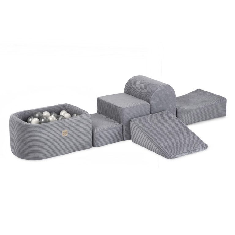 Plush Nest Pjenasti Trokut Za Dječji Suhi Bazen, Sivi, Vrhunski Kord 6