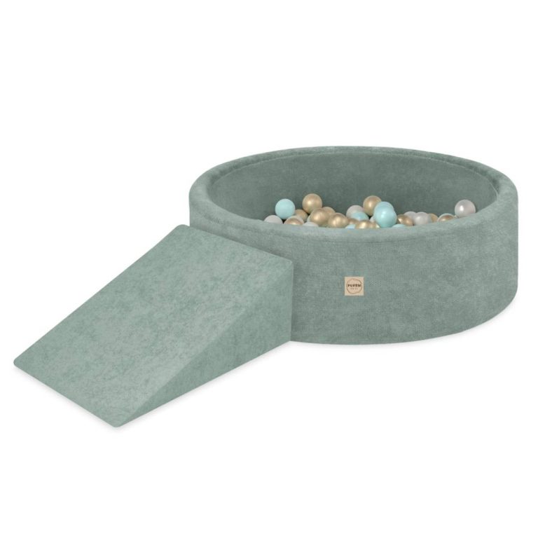 Plush Nest Pjenasti Trokut Za Djecu Za Suhi Bazen, Zelen, Vrhunski šenil 5
