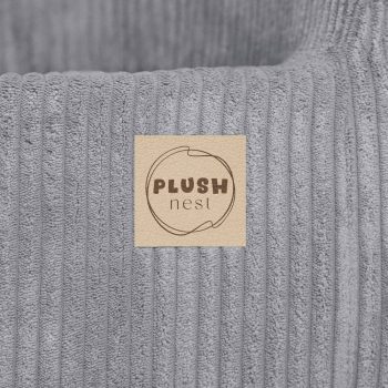 Plush Nest Sjedalo, Vrhunski Sivi Korduroj 10