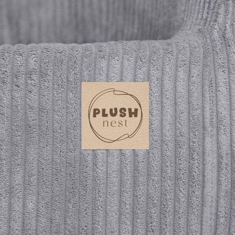 Plush Nest Sjedalo, Vrhunski Sivi Korduroj 10