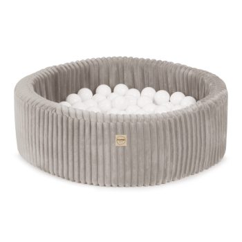 Plush Nest Suhi Bazen, Okrugli 90x30 Cm, Bež Pufnaste Lamele Za Djecu 4
