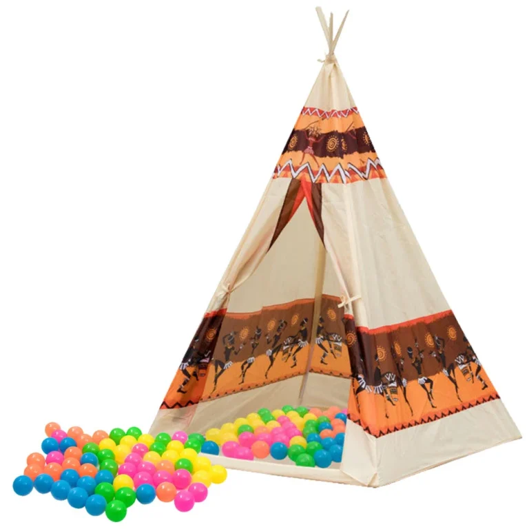 Podloga Za Indijski Tipi šator Za Djecu + 60 Lopti 155 Cm 2