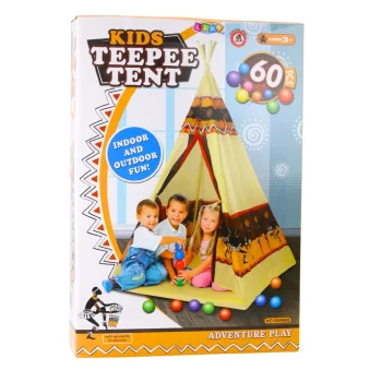 Podloga Za Indijski Tipi šator Za Djecu + 60 Lopti 155 Cm 3