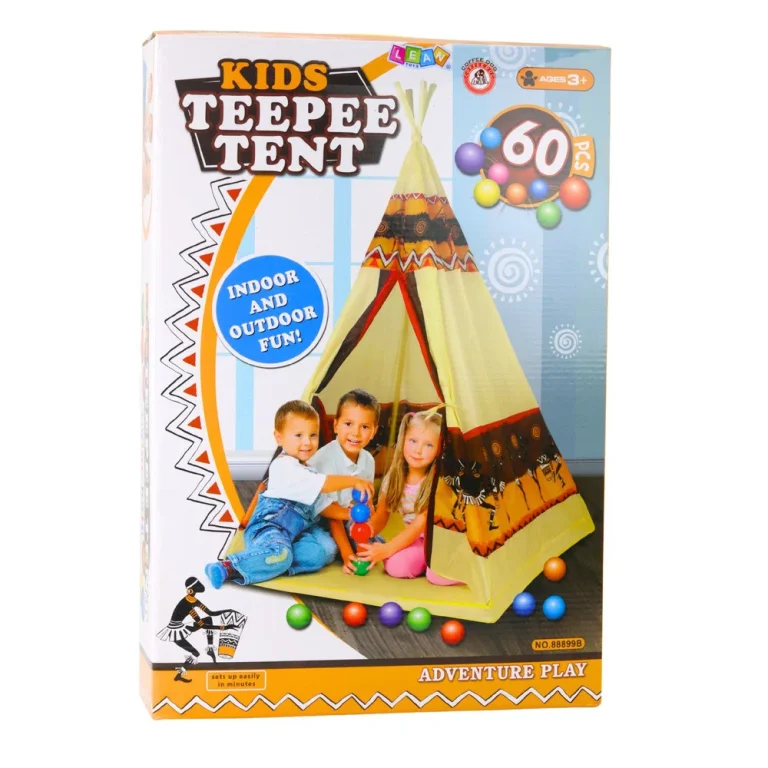 Podloga Za Indijski Tipi šator Za Djecu + 60 Lopti 155 Cm 3