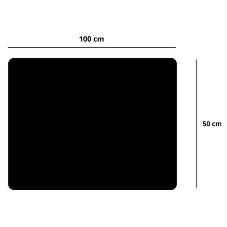Podloga Za Miš I Tipkovnicu 100 × 50 Cm Crna 2