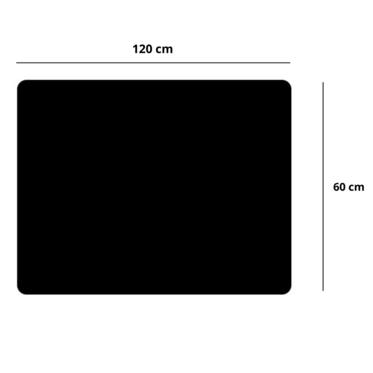 Podloga Za Miš I Tipkovnicu 120 × 60 Cm Crna 2