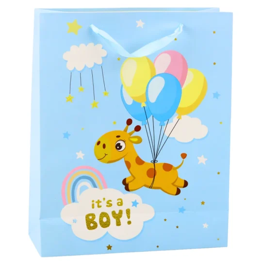 Poklon Vrećica It's A Boy Giraffe Plava 32 X 26 X 10 Cm 1