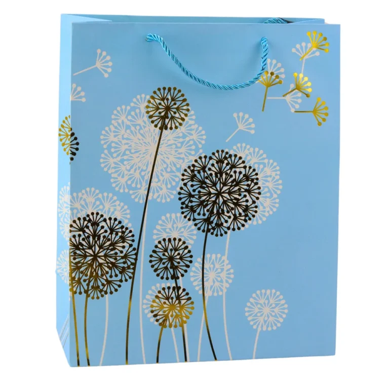 Poklon Vrećica Maslačak Zlatni Elementi 32 X 26 X 12 Cm 4