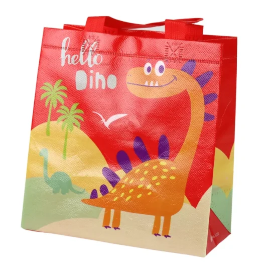 Poklon Vrećica S Dinosaurima Crvena 23 × 21,5 × 11 Cm 1