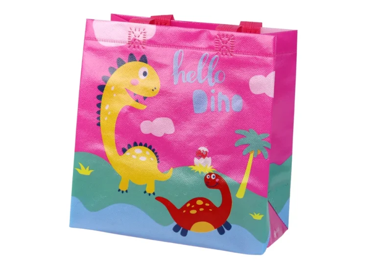 Poklon Vrećica S Dinosaurima Ružičasta 23 × 21,5 × 11 Cm 1