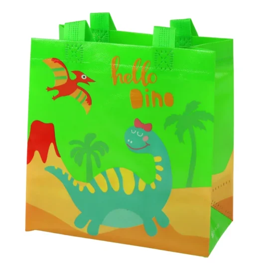 Poklon Vrećica S Dinosaurima Zelena 23 × 21,5 × 11 Cm 1