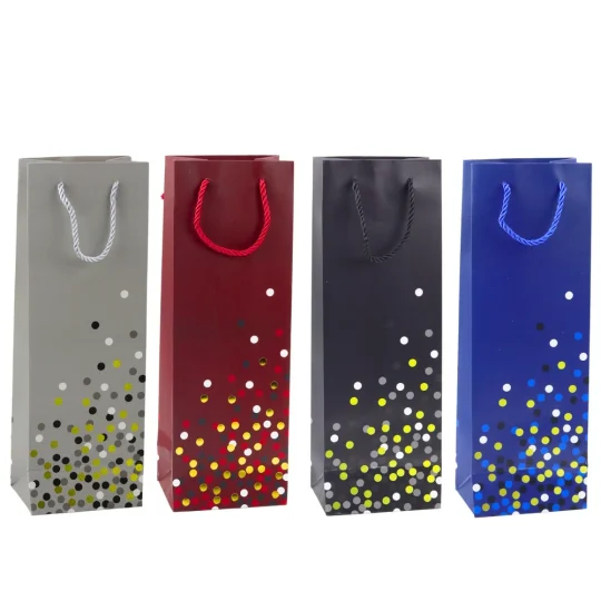 Poklon Vrećica Za Boce Vina S Točkicama 36 X 12 X 9 Cm 1