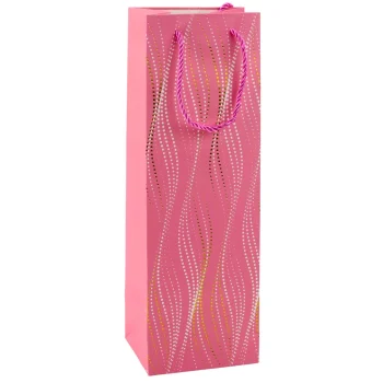 Poklon Vrećica Za Bocu Svjetlucavi Valovi 35 X 12 X 9 Cm 2