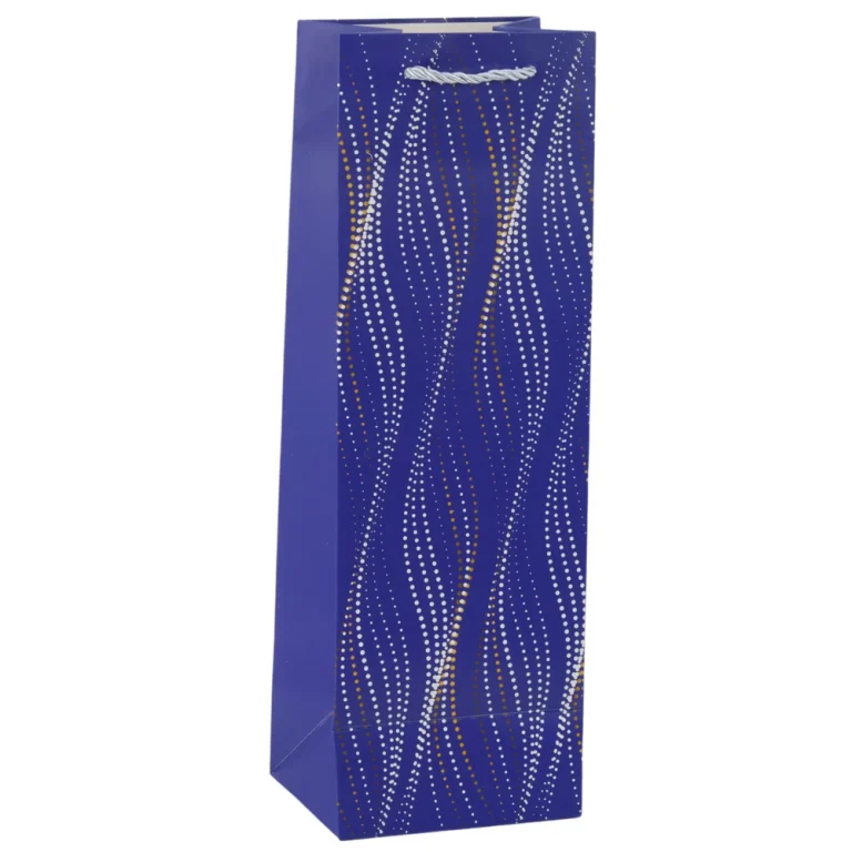 Poklon Vrećica Za Bocu Svjetlucavi Valovi 35 X 12 X 9 Cm 3