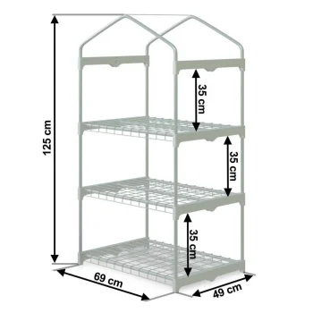 Polica Za Staklenik 69 X 49 X 125 Cm Plonos 4921 8