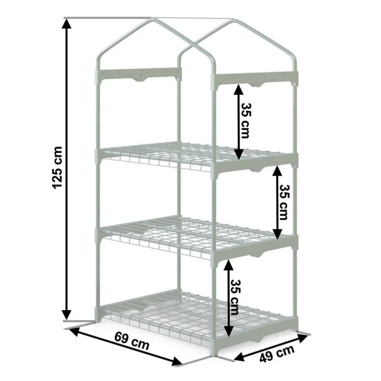 Polica Za Staklenik 69 X 49 X 125 Cm Plonos 4921 8