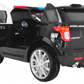 Policijski Suv Automobil Na Baterije Za Djecu + Sirene + Svjetla + Megafon + Daljinski, Crna 2