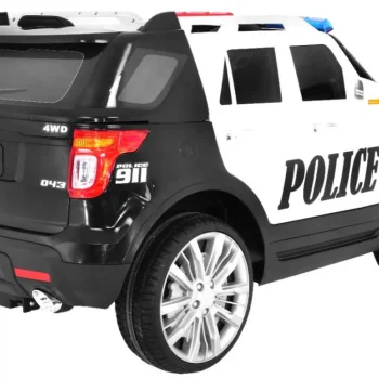 Policijski Suv Automobil Na Baterije Za Djecu + Sirene + Svjetla + Megafon + Daljinski, Crna 3