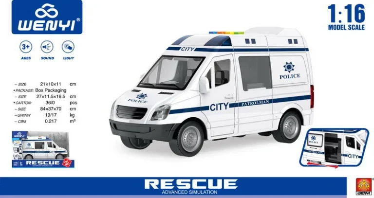 Policijski Automobil 1:16 Sa Zvukom I Svjetlom 3+ 1
