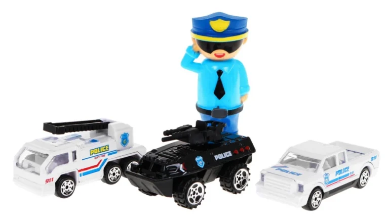 Policijski Automobil 2 U 1 Za Djecu 3+ Spremište I 3 Autića 8