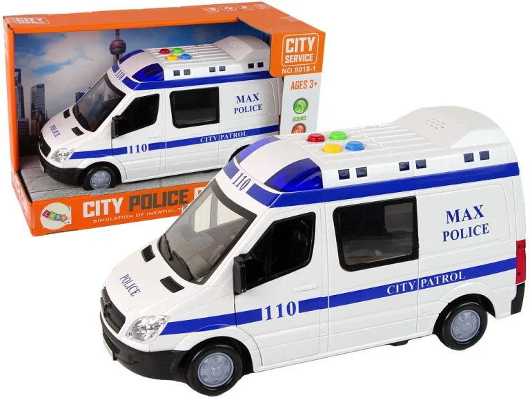Policijski Automobil Vožnja Policijskim Automobilom Zvukovi Trenja Svjetlo 1