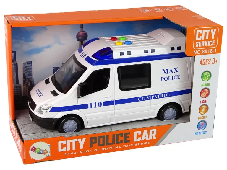 Policijski Automobil Vožnja Policijskim Automobilom Zvukovi Trenja Svjetlo 6