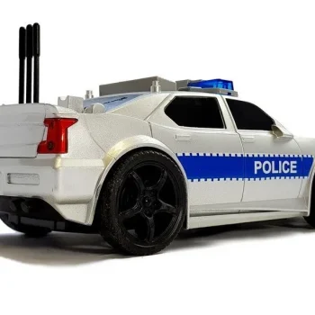 Policijski Automobil Na Baterije 1:20 Svjetla I Zvukovi Na Nanizanim Pločama, Srebrni 3
