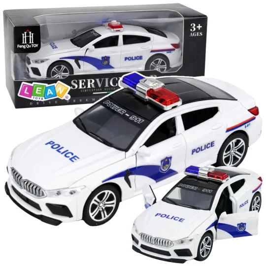 Policijski Automobil S Motoriziranim Vratima, Bijeli 1