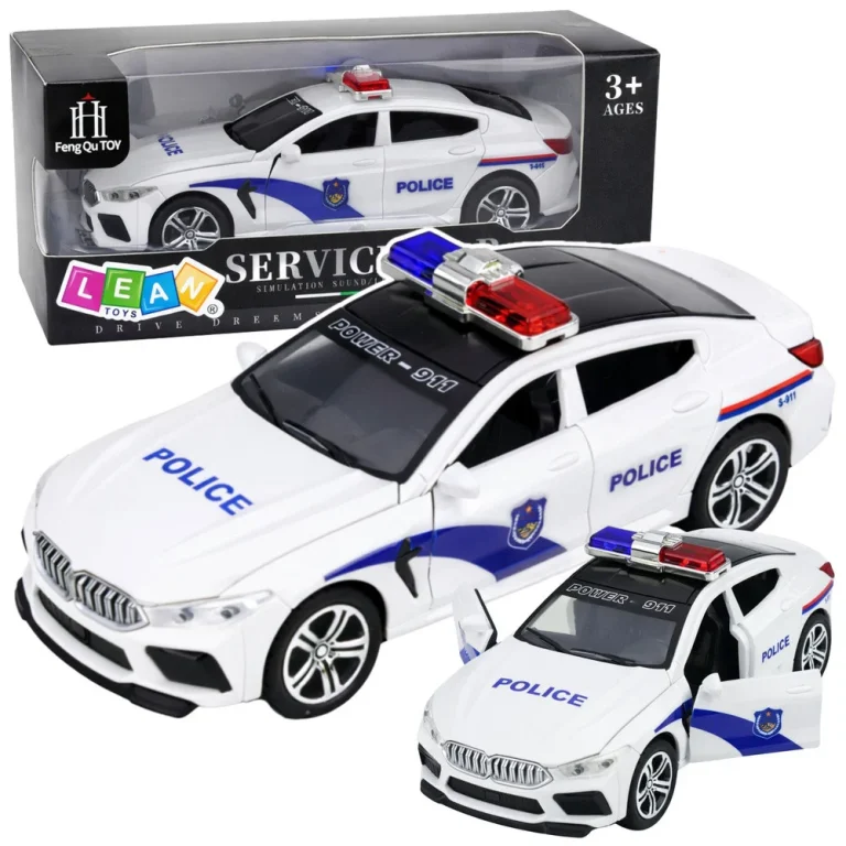 Policijski Automobil S Motoriziranim Vratima, Bijeli 1