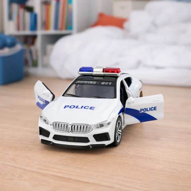 Policijski Automobil S Motoriziranim Vratima, Bijeli 3