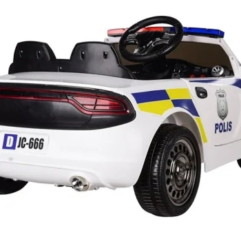 Policijski Električni Automobil Bijeli 3