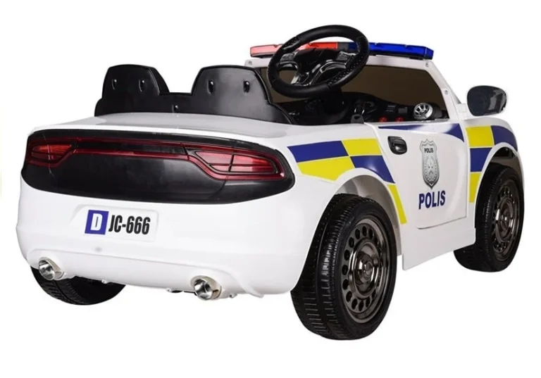 Policijski Električni Automobil Bijeli 3
