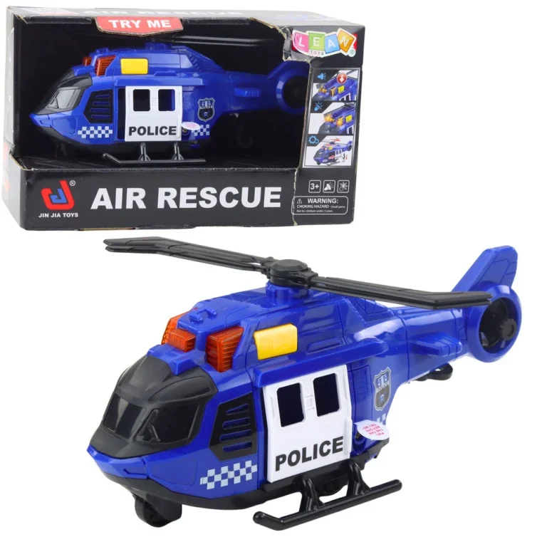 Policijski Helikopter Sa Svjetlima Dizalice Zvuči Plavo 1