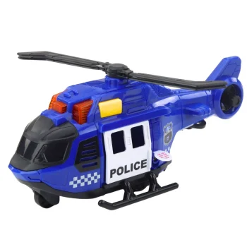 Policijski Helikopter Sa Svjetlima Dizalice Zvuči Plavo 2