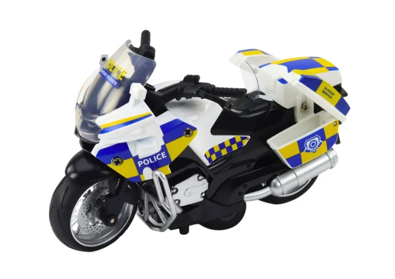 Policijski Motocikl S Pogonom Na Trenje, Svjetlima Na Baterije I Zvukom 2